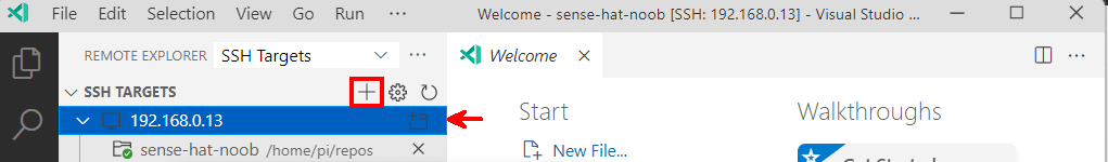 VS Code SSH target extension.