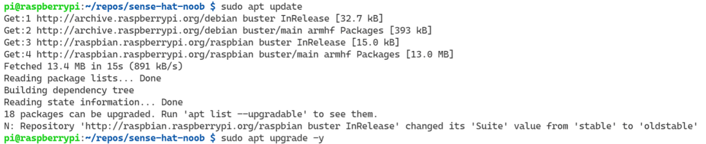 bash terminal apt update