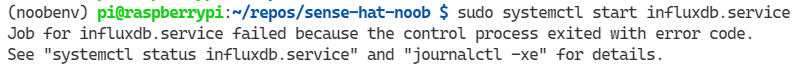 bash terminal influx service start